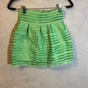 Mint green mini skirt